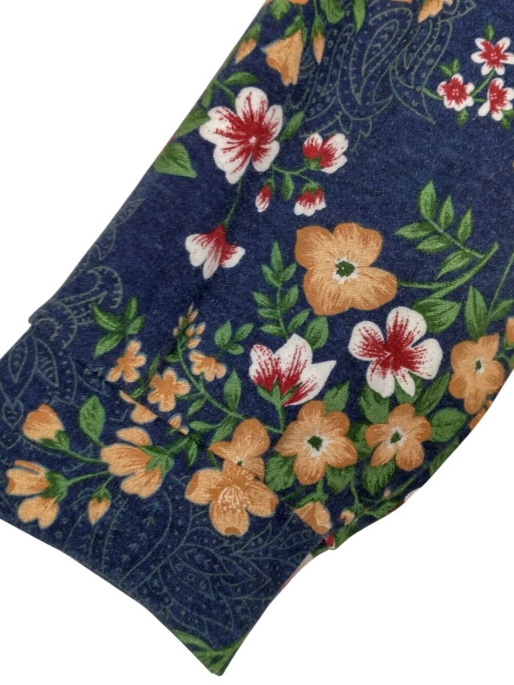 Vintage Large Skirt And Shirt Knit Outfit Set Blue Floral Cottagecore Soft USA - Picture 16 of 16
